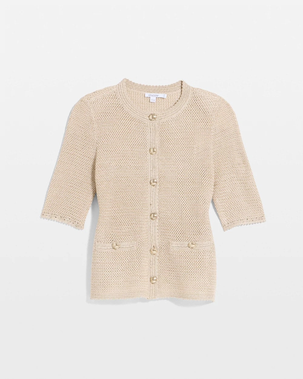 Chico's Metallic Lady Jacket Cardigan