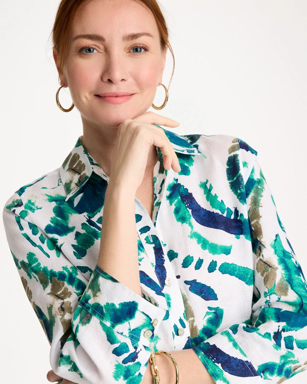 Chico's No Iron™ Athena Dye Linen Shirt