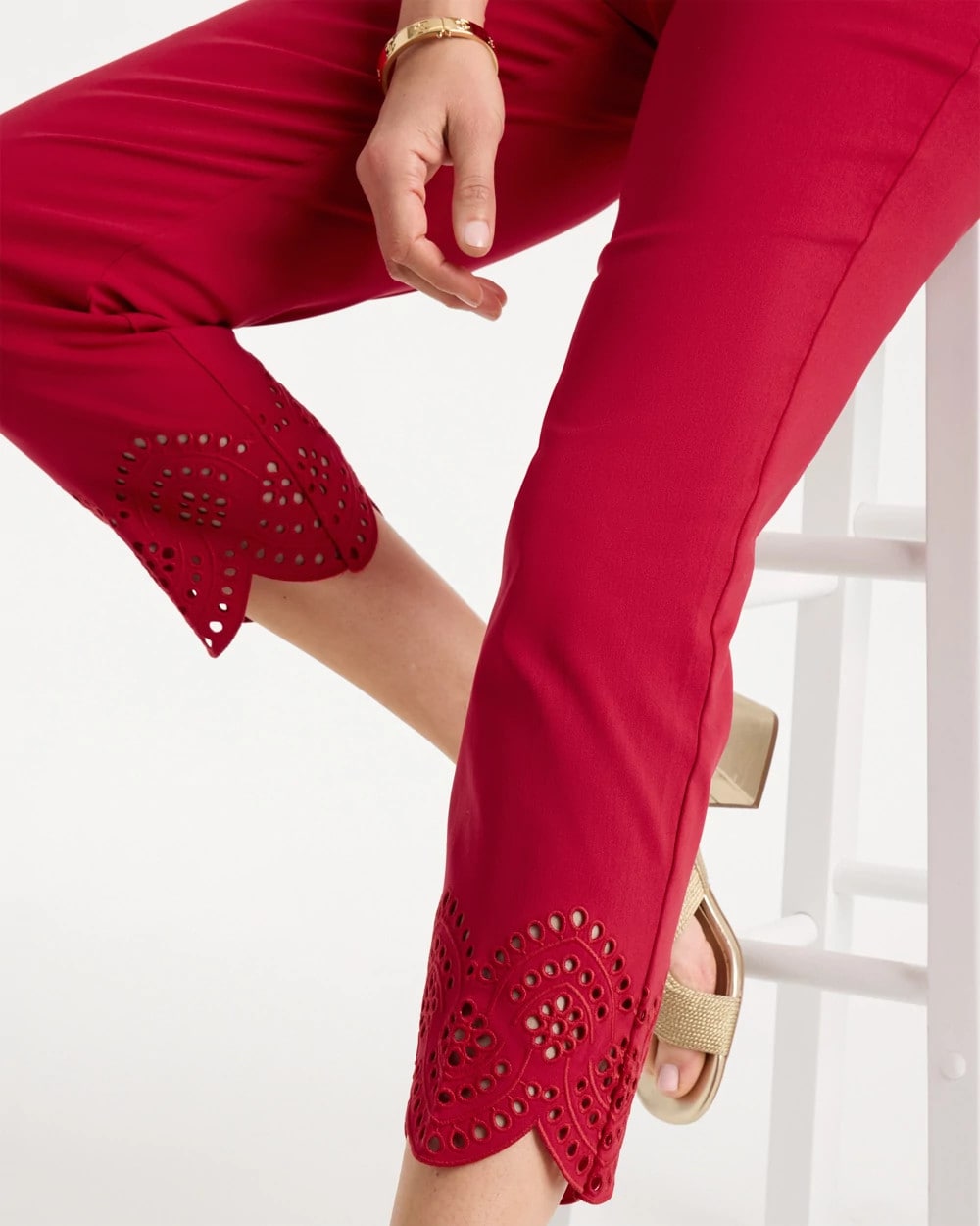 Chico's Petite Brigitte™ Slim Scalloped Ankle Pants