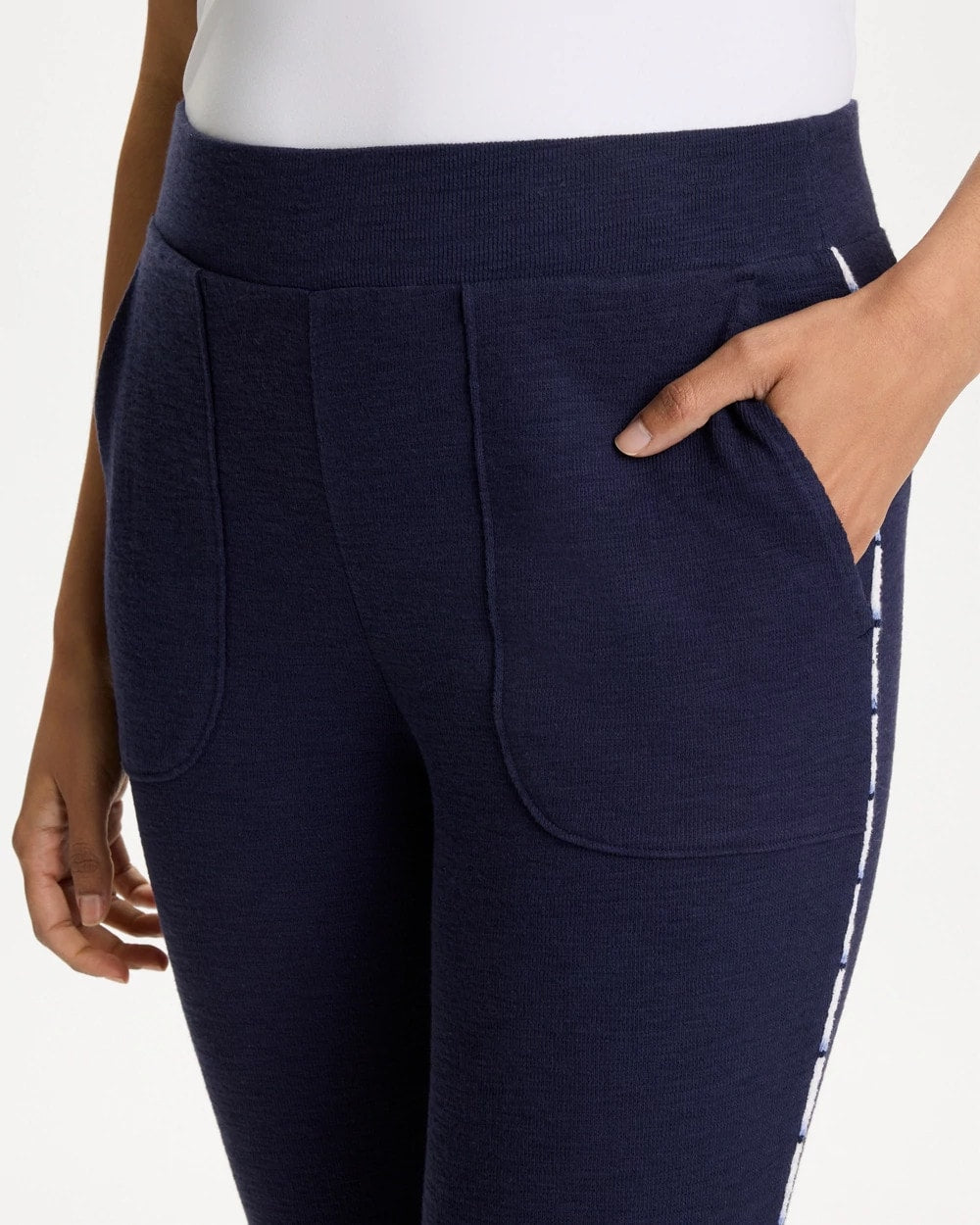 Chico's Zenergy® Jersey Striped Crop Pants