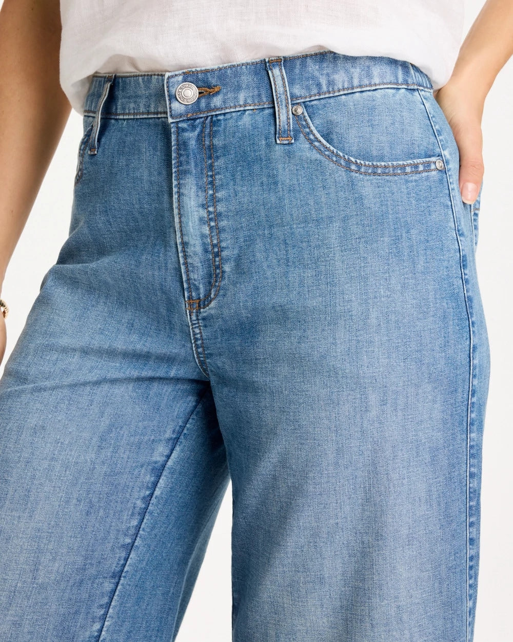 Chico's Lightweight Wide-Leg Capri Jeans