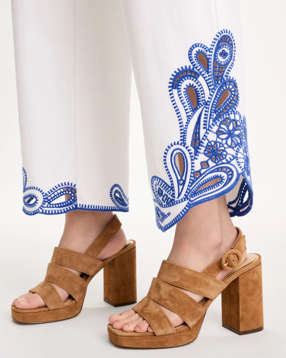 Chico's Girlfriend Wide-Leg Cutout Crop Jean