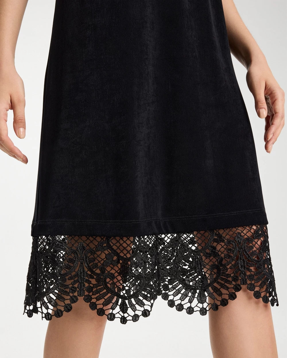 Chico's Travelers™ Lace Hem V-Neck Dress