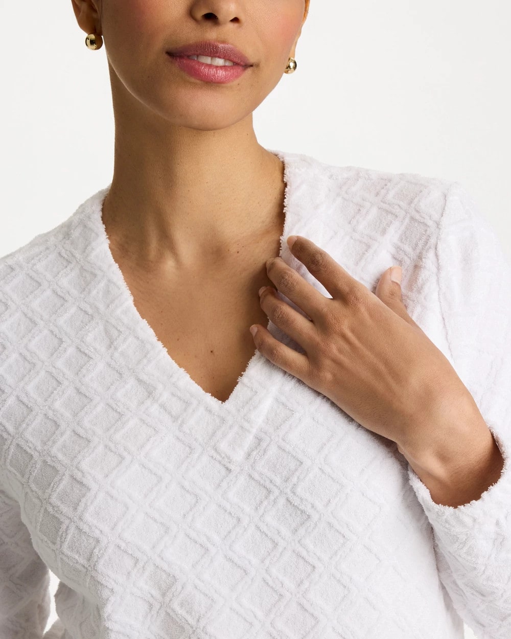 Chico's Zenergy® Terry Cloth Jacquard Top