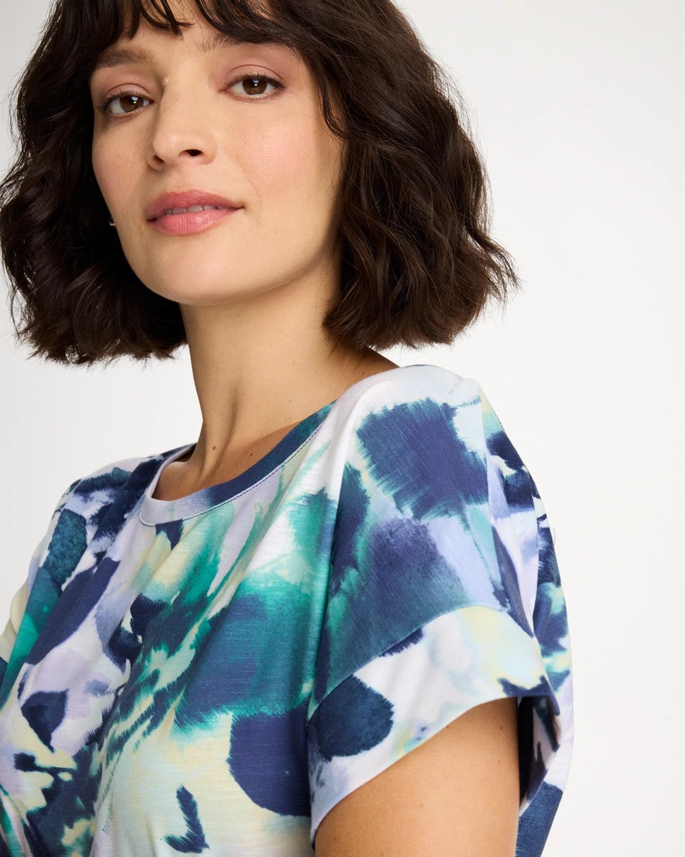 Chico's Zenergy® Floral Drop Shoulder Tee