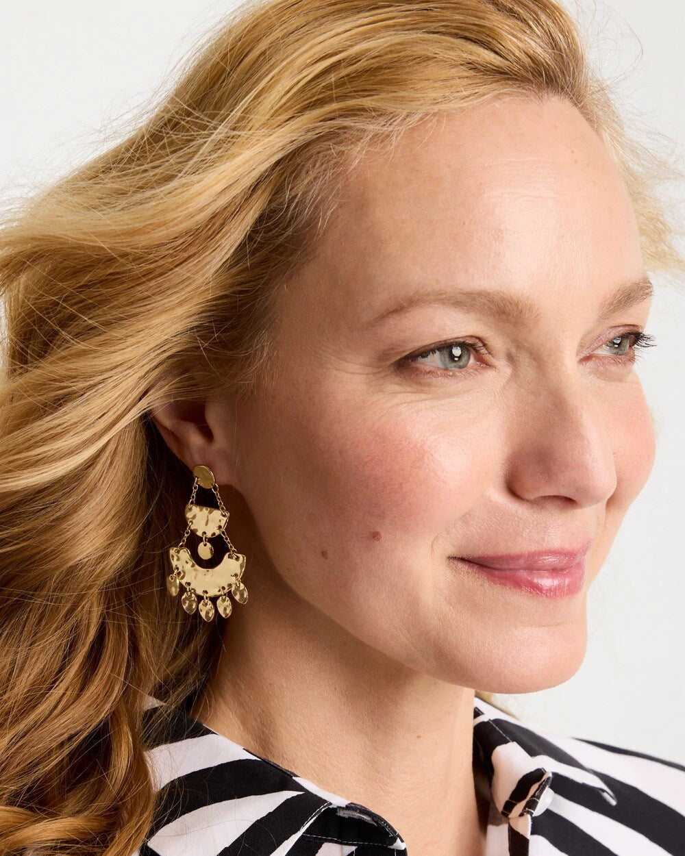 Chico's Hammered Chandelier Earrings