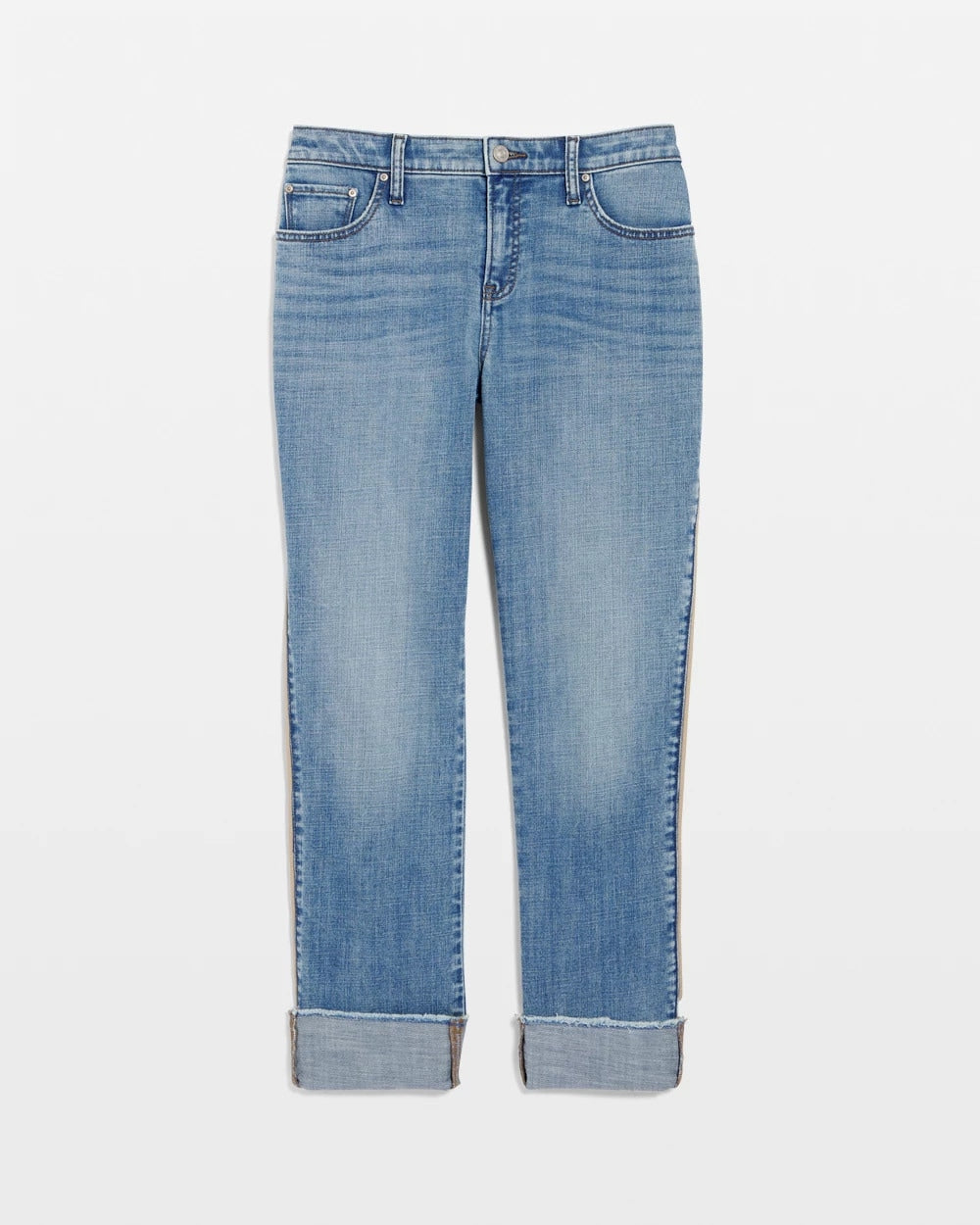 Chico's Girlfriend Roll Cuff Crop Jeans