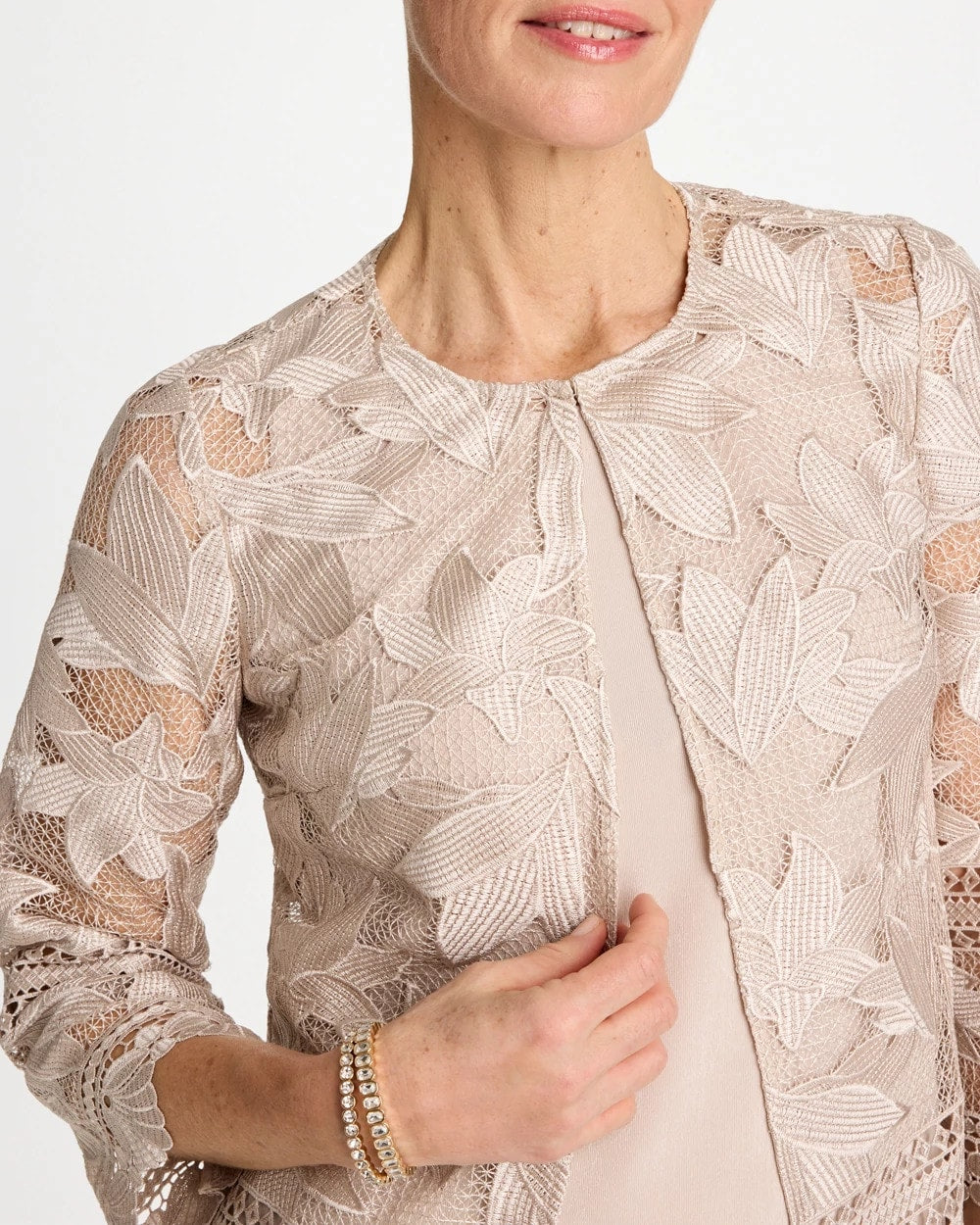 Chico's Travelers™ Collection Scallop Lace Jacket