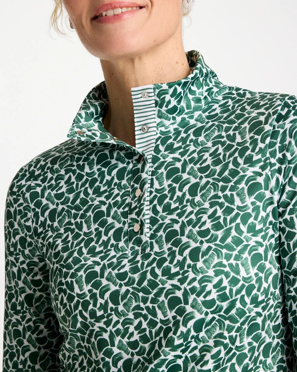 Chico's Zenergy® UPF Paint Snap Mockneck