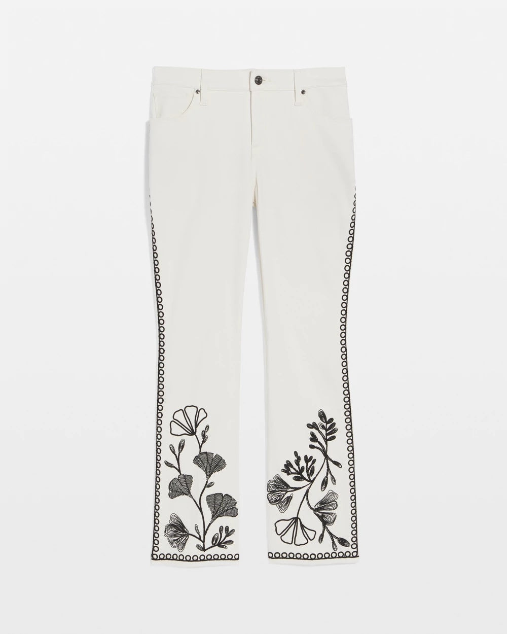 Chico's Ginkgo Girlfriend Cropped Flared Jeans