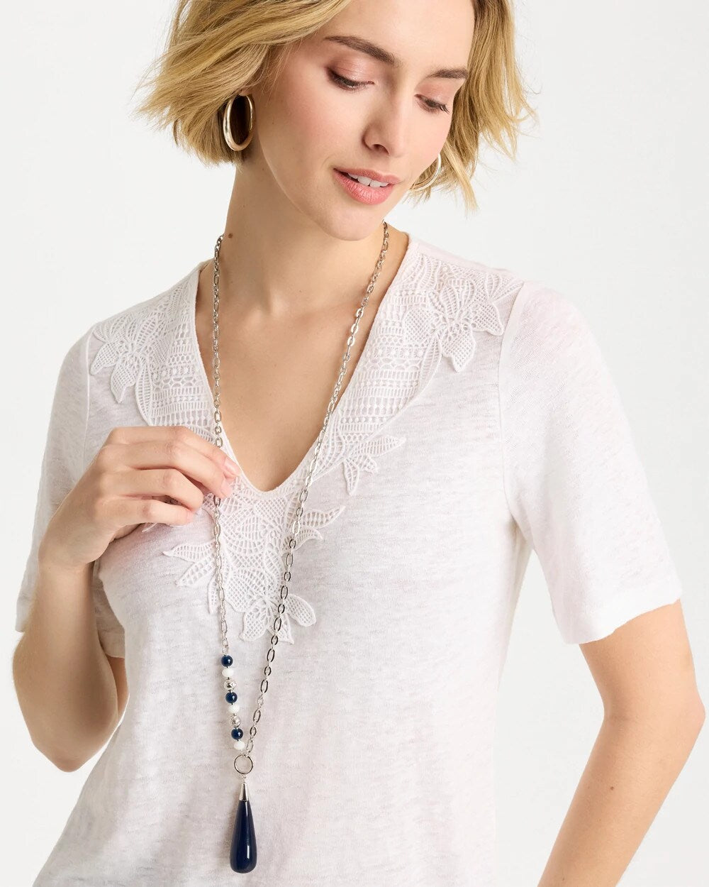 Chico's Siren Teardrop Pendant Necklace