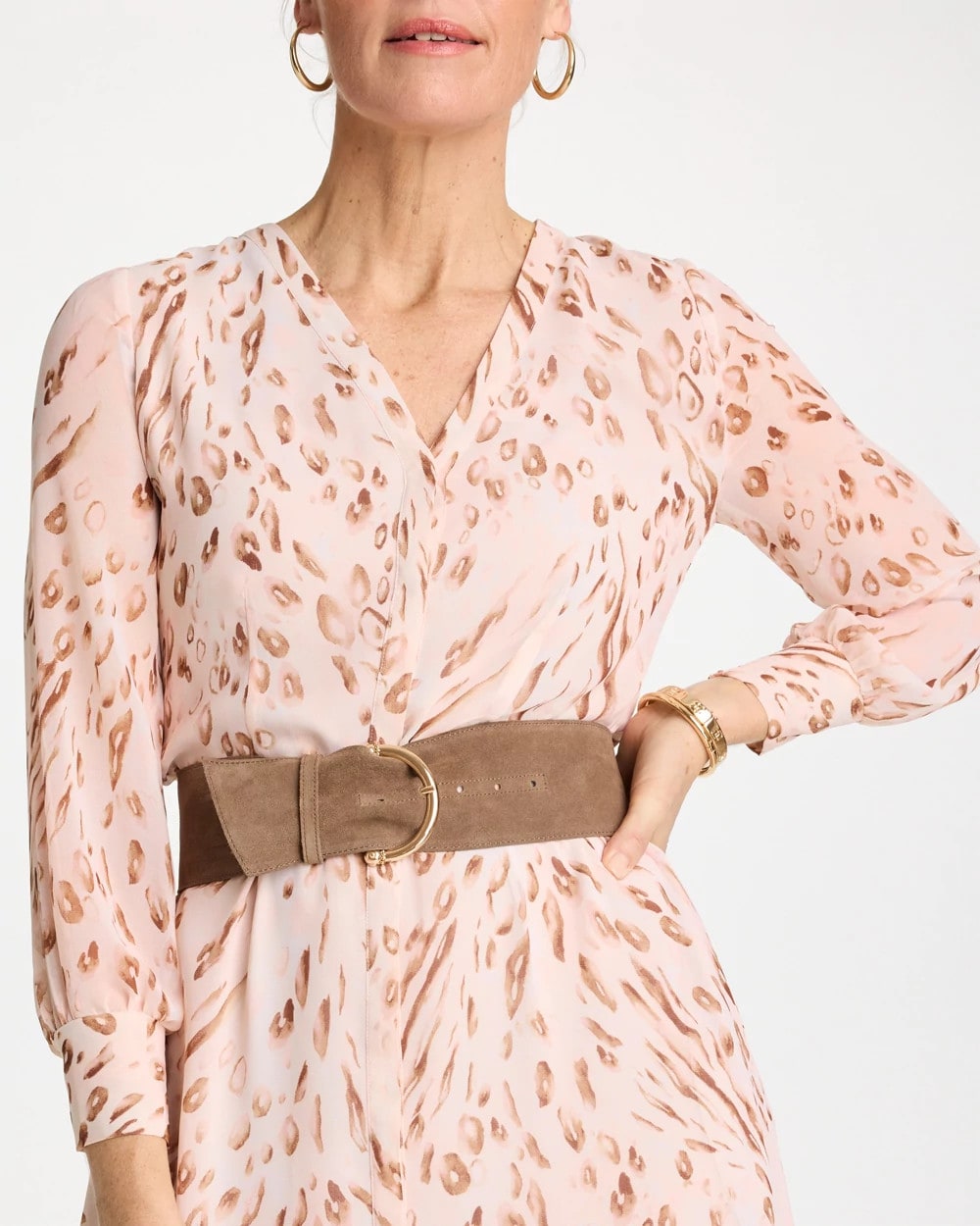Chico's Suede Pull Through Sash Belt