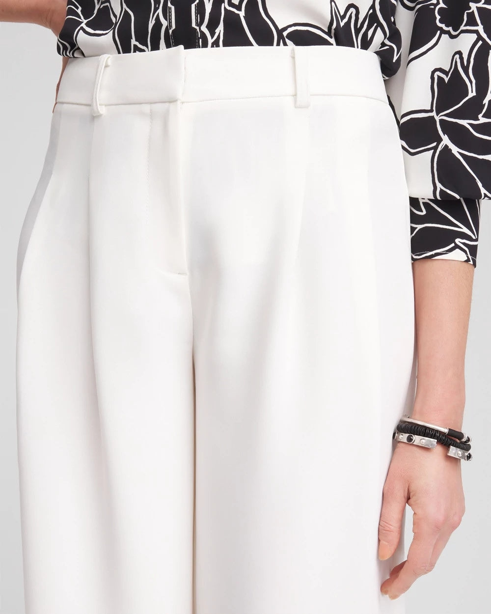 Chico's Crepe Pleated Relaxed Pants