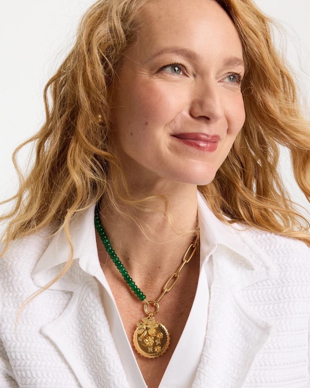 Chico's Short Clover Pendant Necklace
