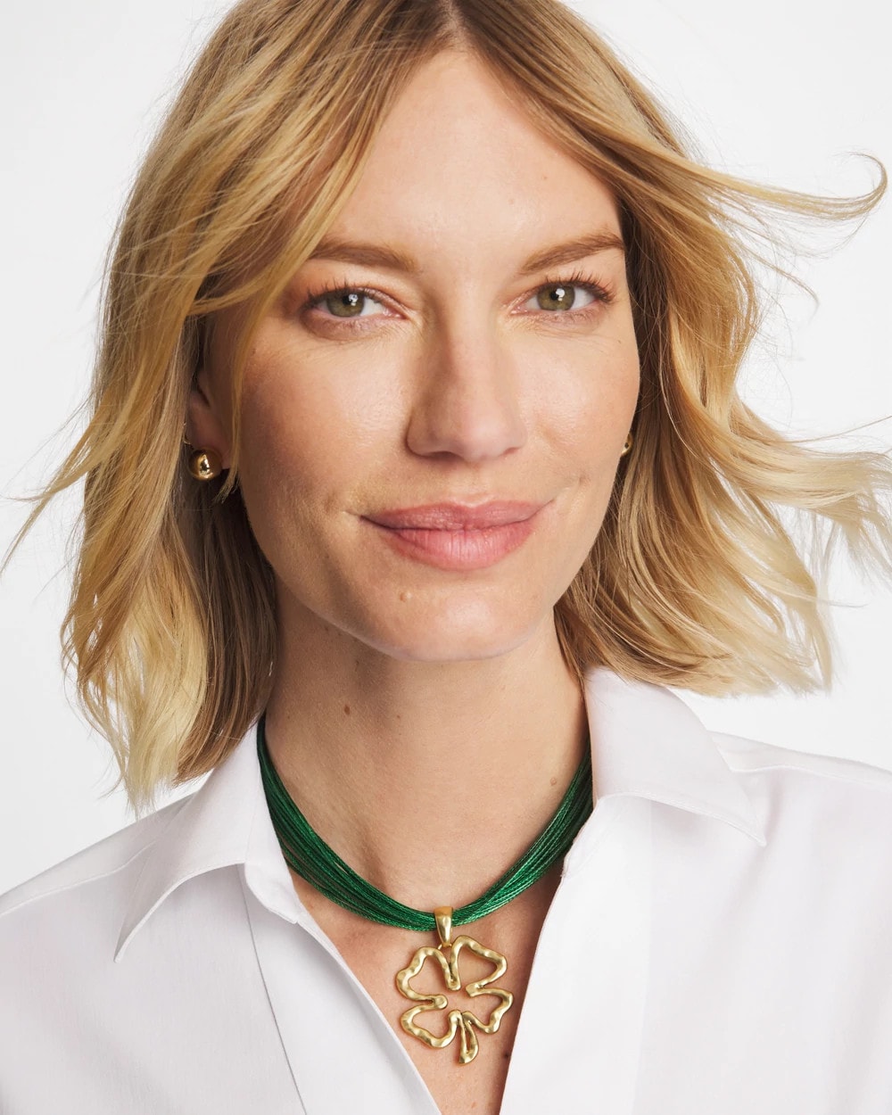 Chico's Clover Pendant Necklace