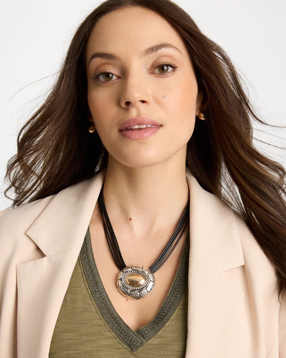 Chico's Mixed Metal Pendant Necklace