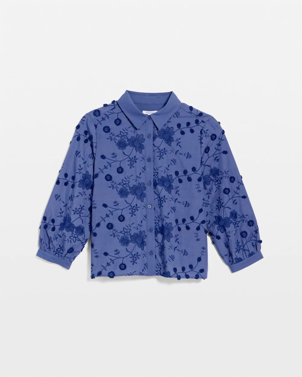 Chico's 3D Floral Embroidered Top