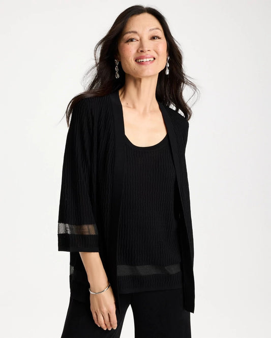 Chico's Travelers™ Sheer Stripe Cardigan