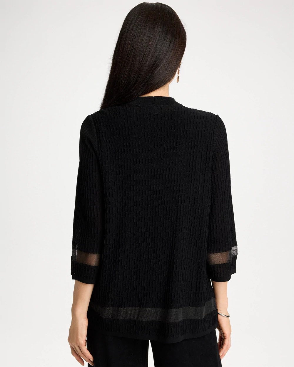 Chico's Travelers™ Sheer Stripe Cardigan