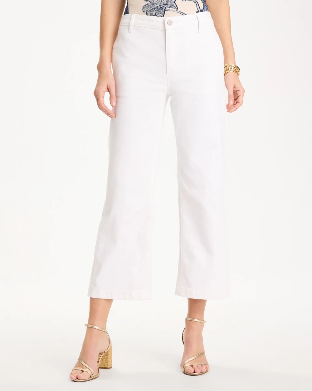 Chico's Straight Crop White Trouser Jeans
