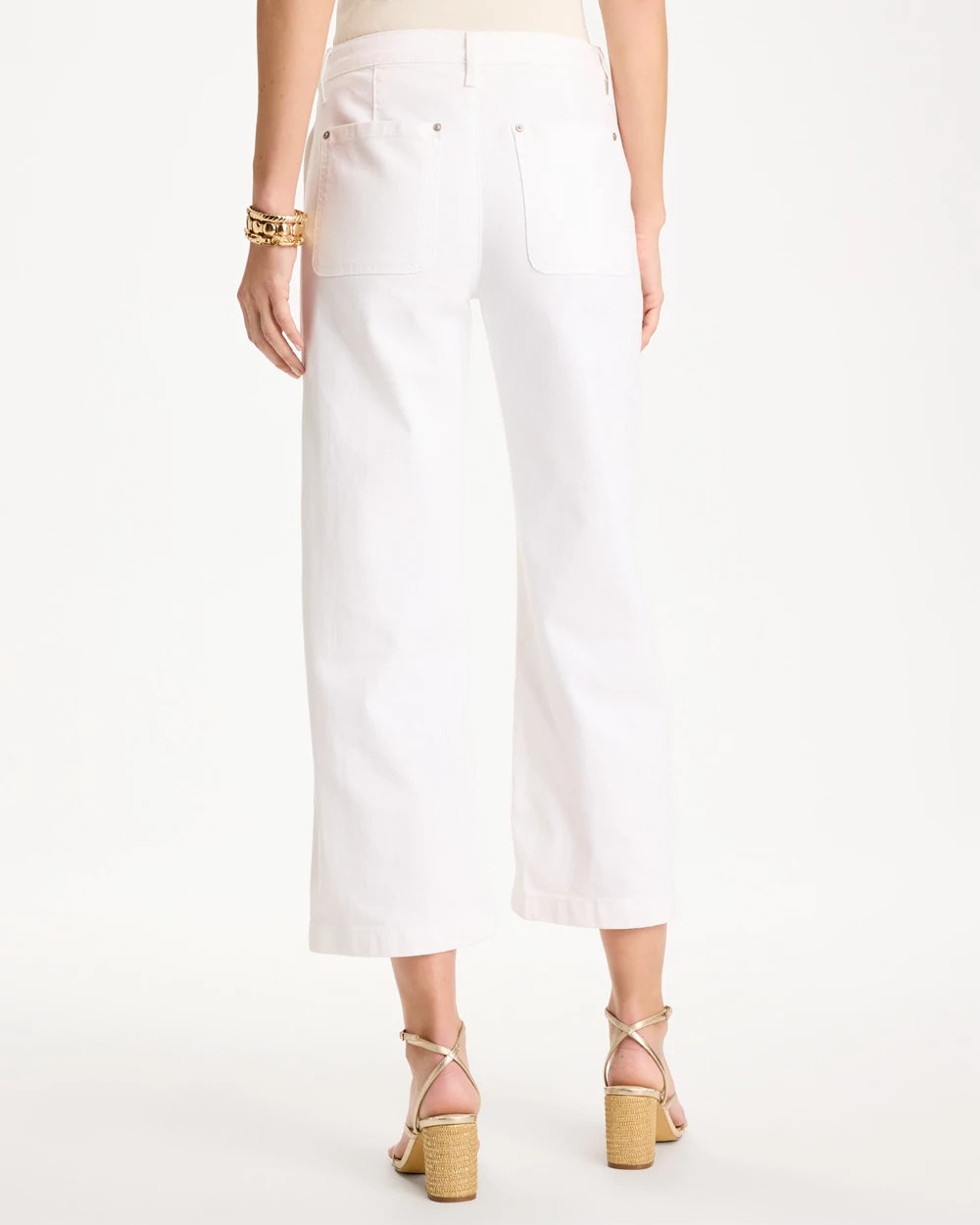 Chico's Straight Crop White Trouser Jeans