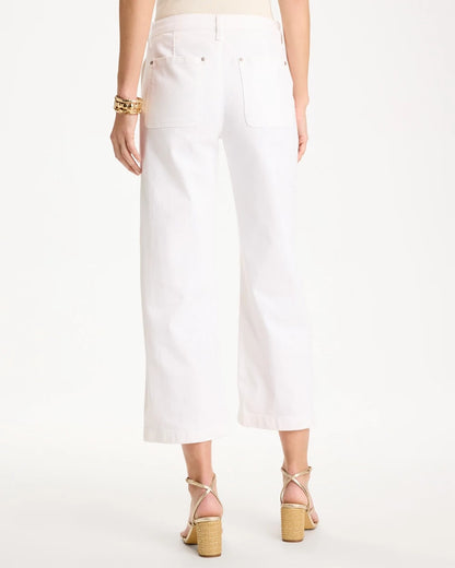Chico's Straight Crop White Trouser Jeans