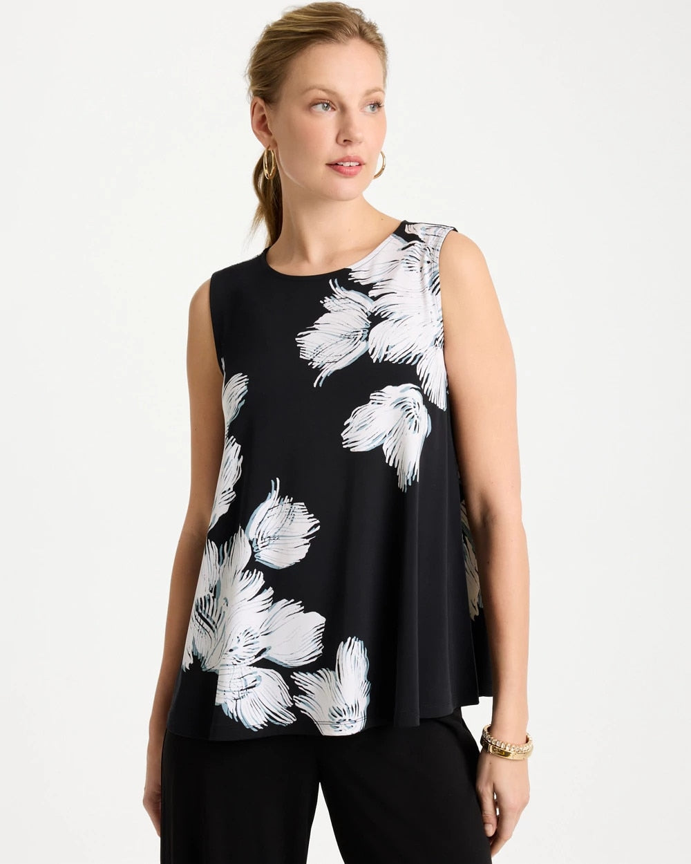 Chico's Travelers™ Knit Abstract Floral Swing Tank
