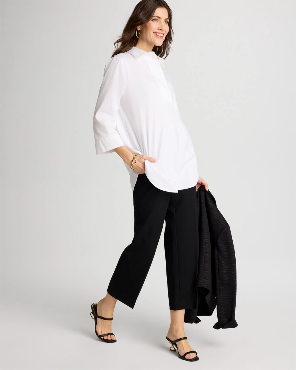 Chico's Juliet Lightweight Straight Crop Pants