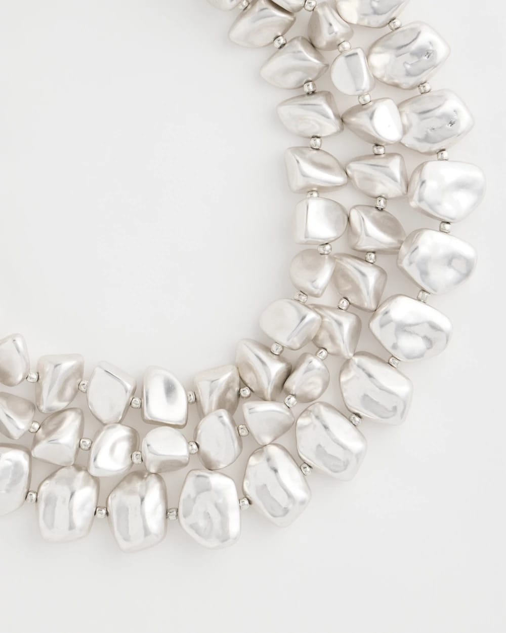 Chico's Chunky Silver Multi-Strand Necklace