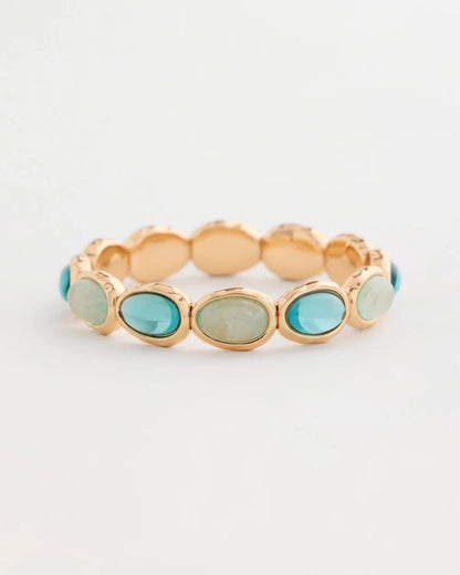 Chico's Quartz Stone Large Stretch Bracelet