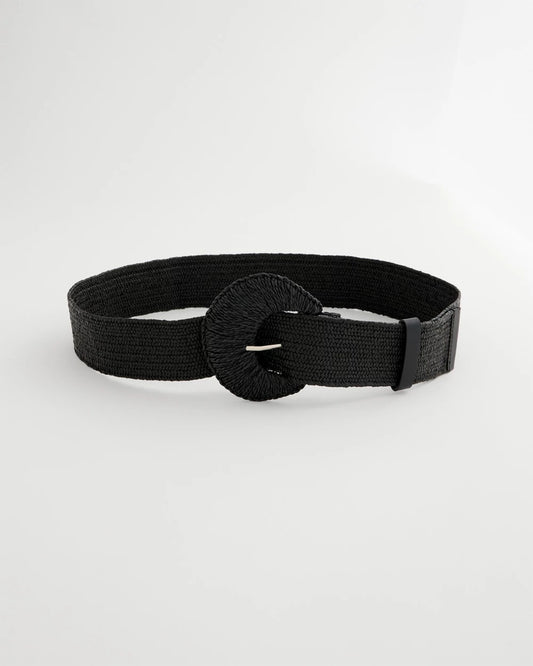 Chico's Raffia Wrapped Stretch Belt