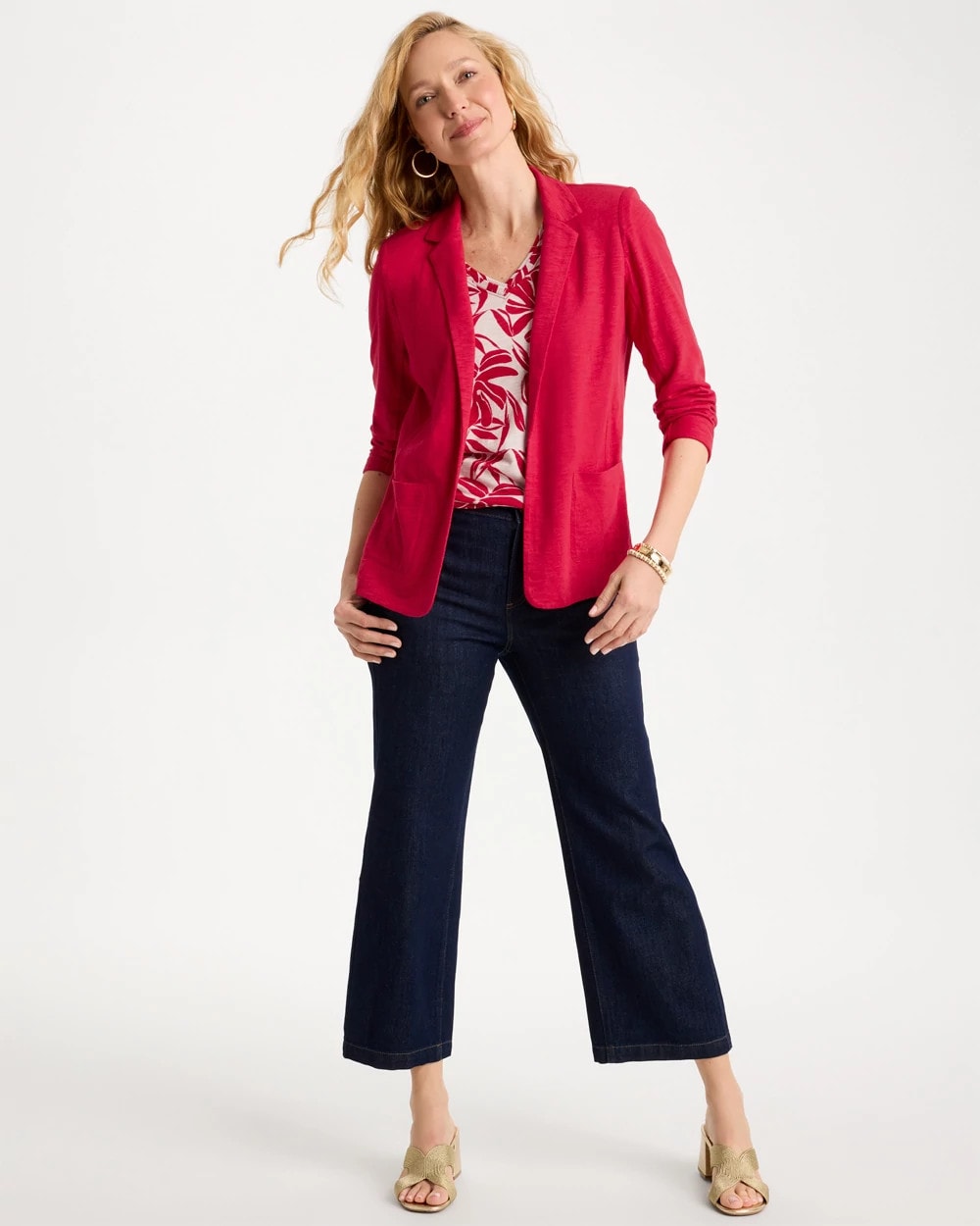 Chico's Slub Knit Blazer