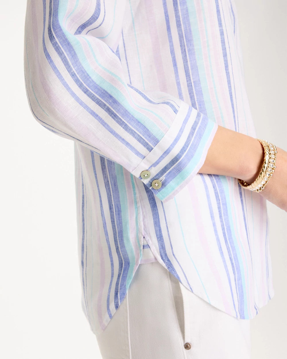 Chico's No Iron™ Linen Striped Shirt