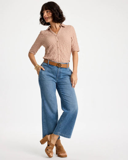 Chico's Textured Camp Tee