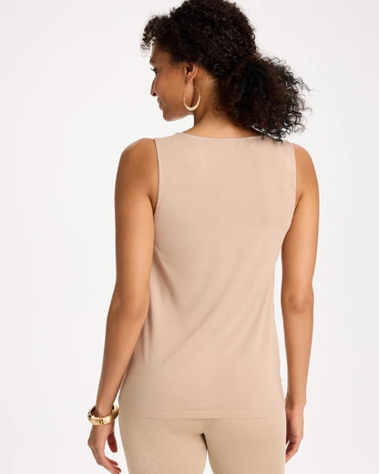 Chico's Travelers™ Metallic Crochet Sweater Tank