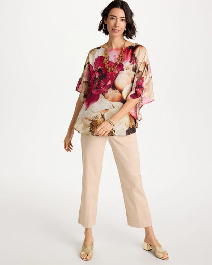 Chico's Boatneck Printed Poncho