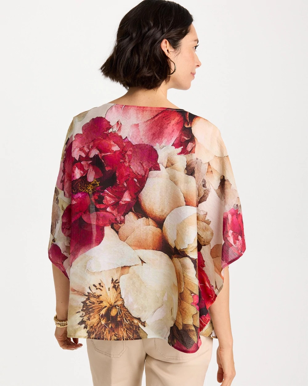 Chico's Boatneck Printed Poncho