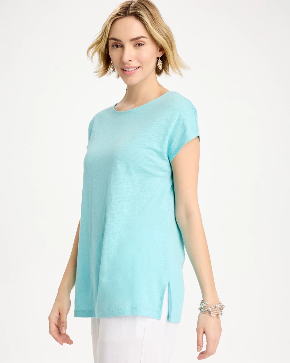 Chico's Linen Dolman Tee