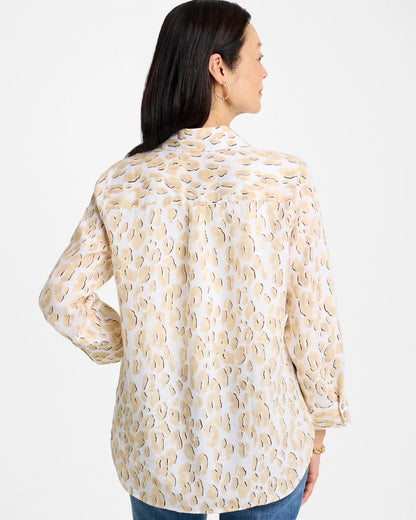Chico's No Iron™ Linen Animal Print Shirt