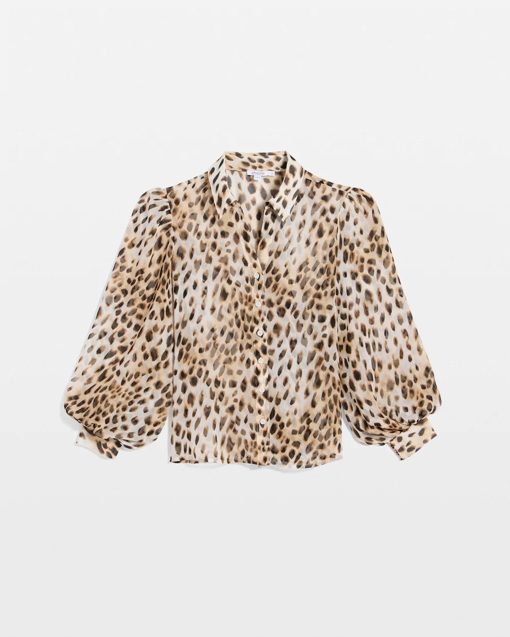 Chico's Georgette Animal Print Blouse