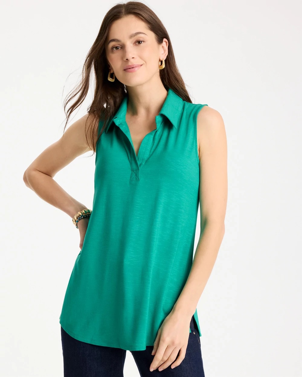 Chico's Collared Tunic Tank