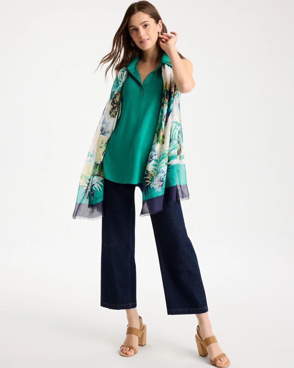 Chico's Collared Tunic Tank