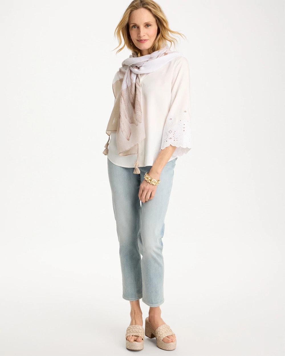 Chico's Tencel™ Denim Eyelet Shirt