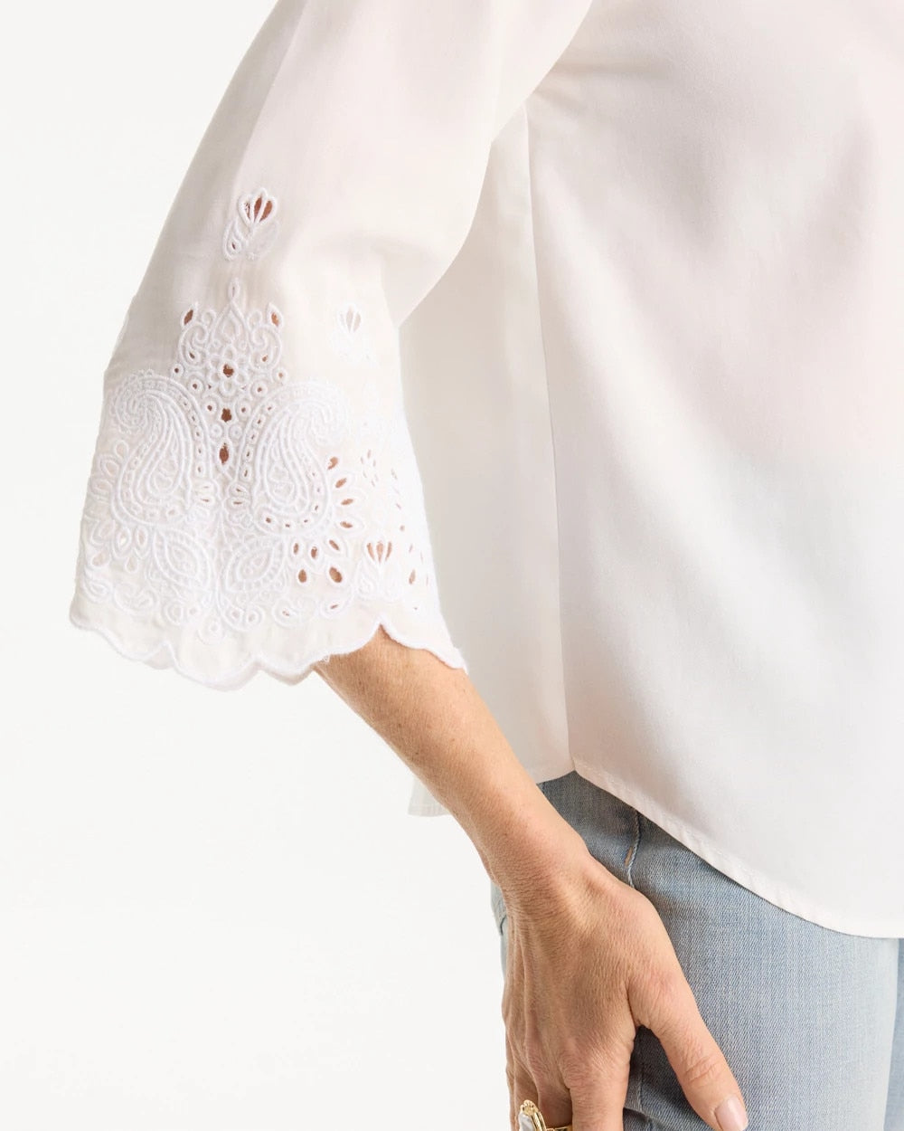 Chico's Tencel™ Denim Eyelet Shirt