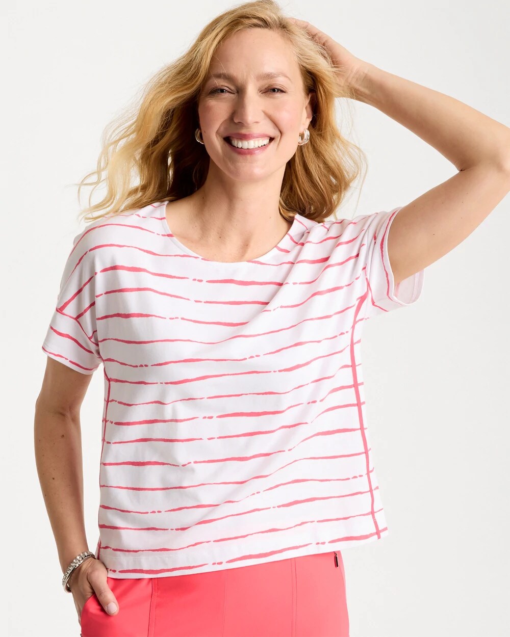 Chico's Zenergy® UPF Striped Dolman Tee