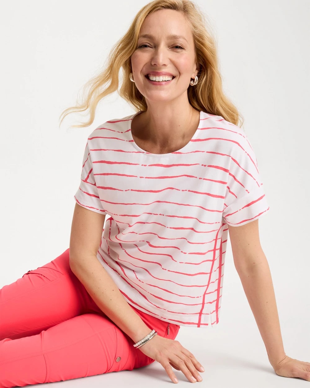 Chico's Zenergy® UPF Striped Dolman Tee