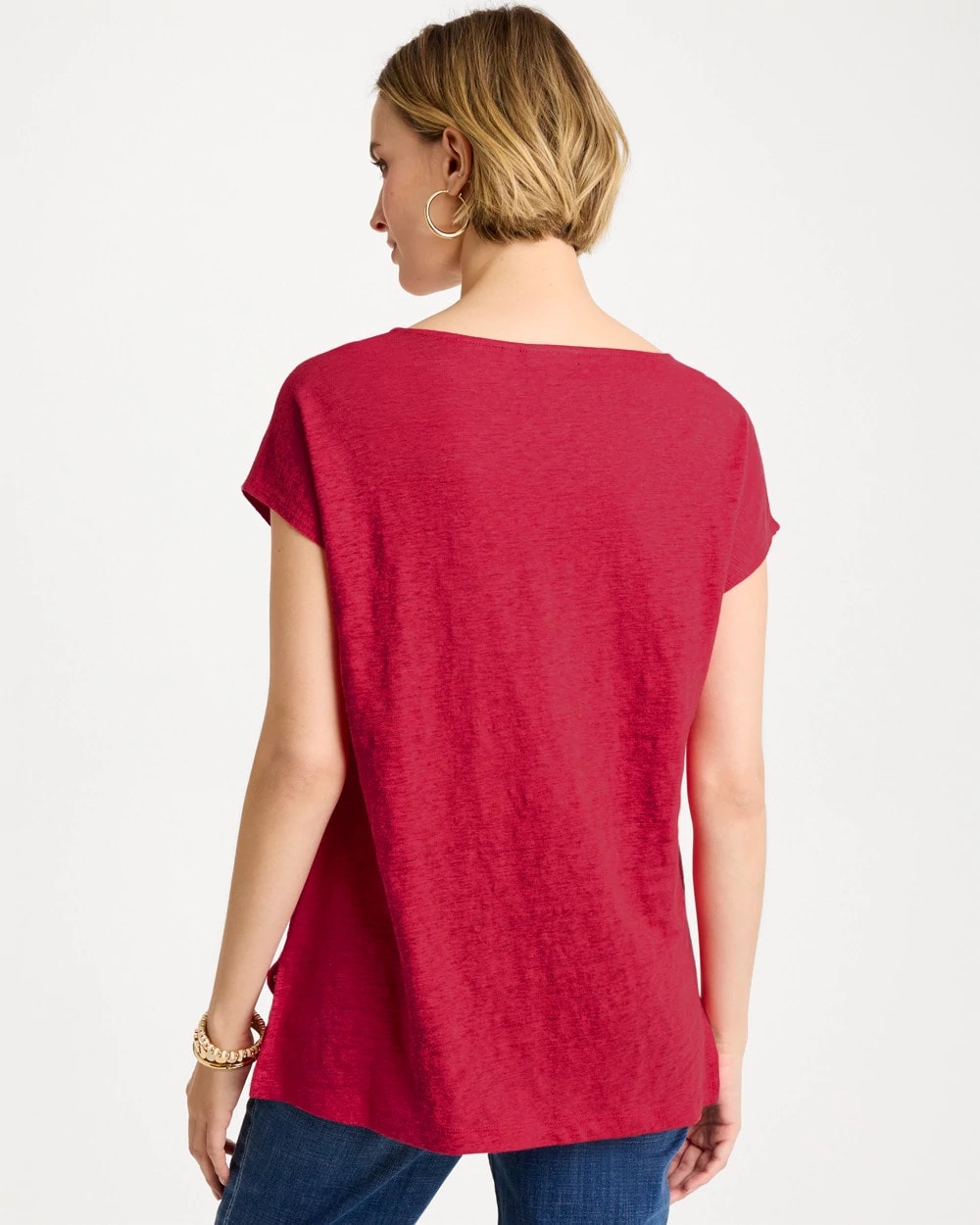 Chico's Linen Embellished Sequin Tunic