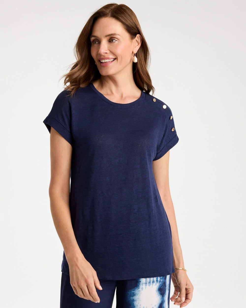 Chico's Linen Button Tunic