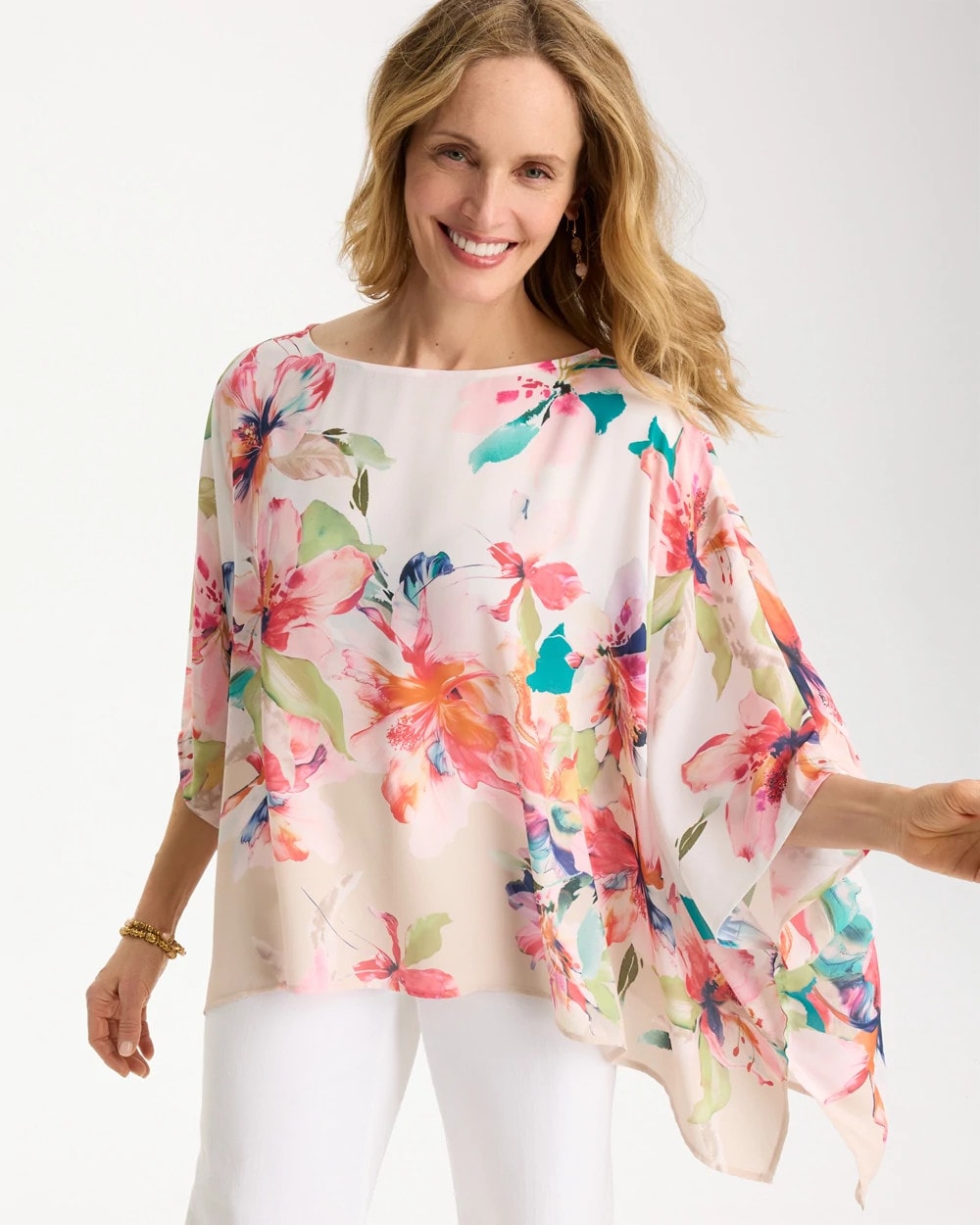 Chico's Croix Collage Classic Poncho