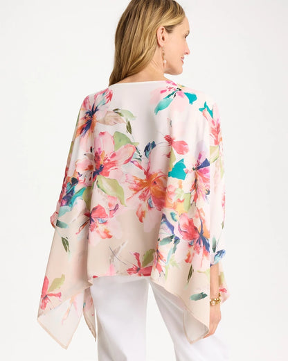 Chico's Croix Collage Classic Poncho